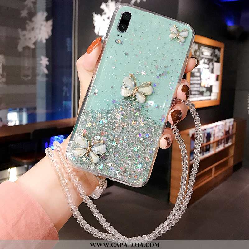 Capas Huawei P20 Soft Silicone Antiqueda Verde, Capa Huawei P20 Protetoras Barato