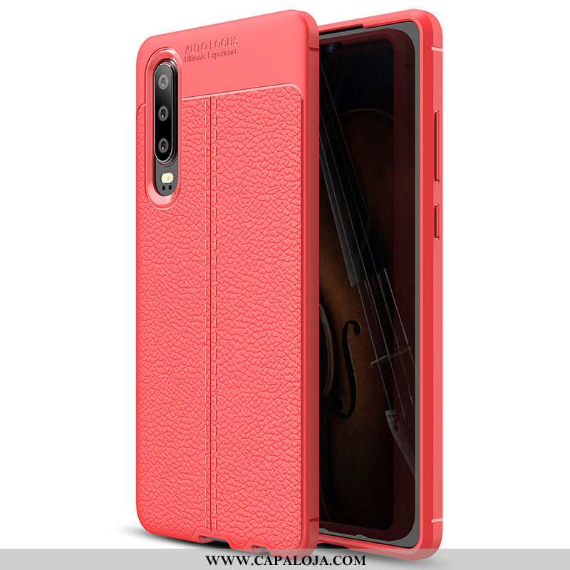 Capas Huawei P30 Couro Protetoras Cases Preto, Capa Huawei P30 Soft Comprar