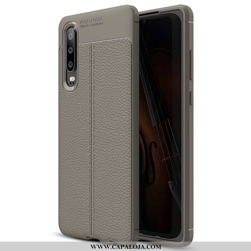 Capas Huawei P30 Couro Protetoras Cases Preto, Capa Huawei P30 Soft Comprar