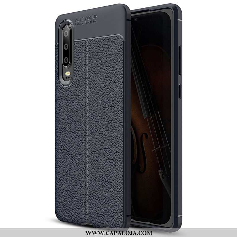 Capas Huawei P30 Couro Protetoras Cases Preto, Capa Huawei P30 Soft Comprar