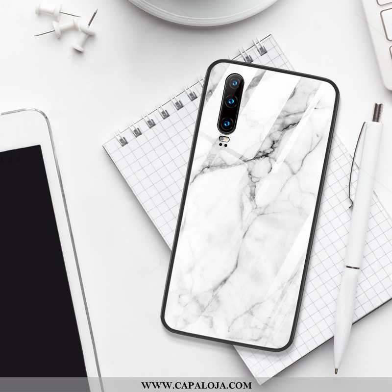 Capas Huawei P30 Criativas Telemóvel Simples Branco, Capa Huawei P30 Silicone Venda