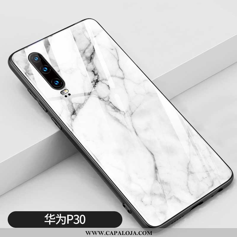 Capas Huawei P30 Criativas Telemóvel Simples Branco, Capa Huawei P30 Silicone Venda