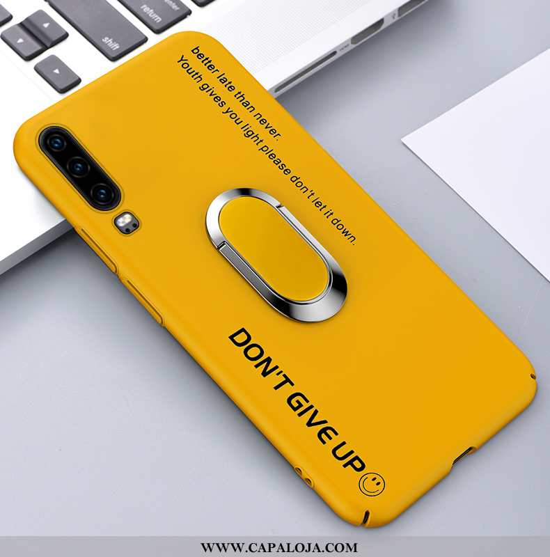 Capas Huawei P30 Fosco Slim Feminino Tendencia Amarelo, Capa Huawei P30 Personalizado Barato