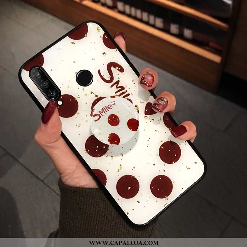 Capas Huawei P30 Lite Couro Antiqueda Oncinha Castanho, Capa Huawei P30 Lite Soft Online