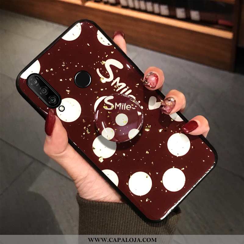 Capas Huawei P30 Lite Couro Antiqueda Oncinha Castanho, Capa Huawei P30 Lite Soft Online