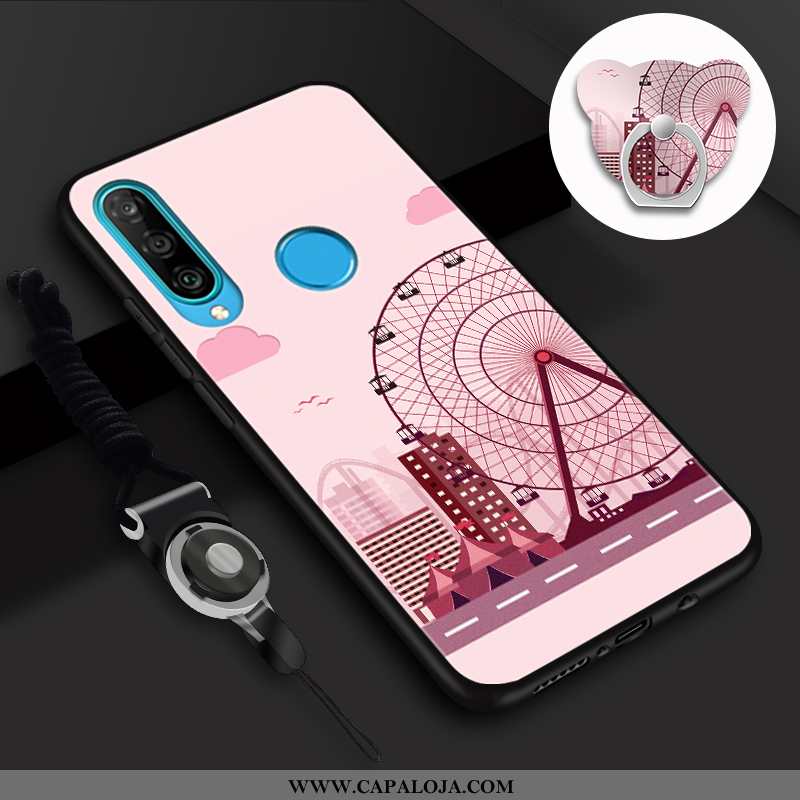 Capas Huawei P30 Lite Desenho Animado Protetoras Completa Antiqueda Rosa, Capa Huawei P30 Lite Fofas