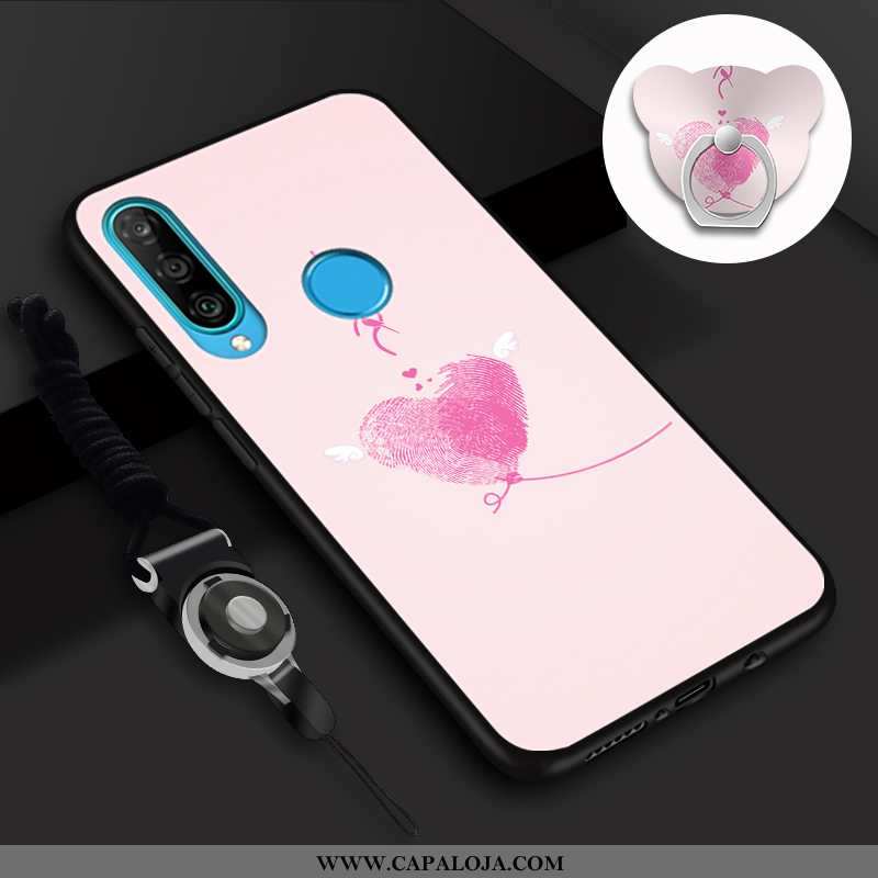 Capas Huawei P30 Lite Desenho Animado Protetoras Completa Antiqueda Rosa, Capa Huawei P30 Lite Fofas