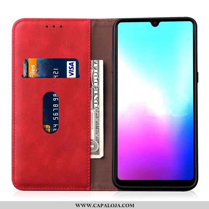 Capas Huawei P30 Lite Protetoras Completa Antiqueda Vermelha Vermelho, Capa Huawei P30 Lite Couro Ba