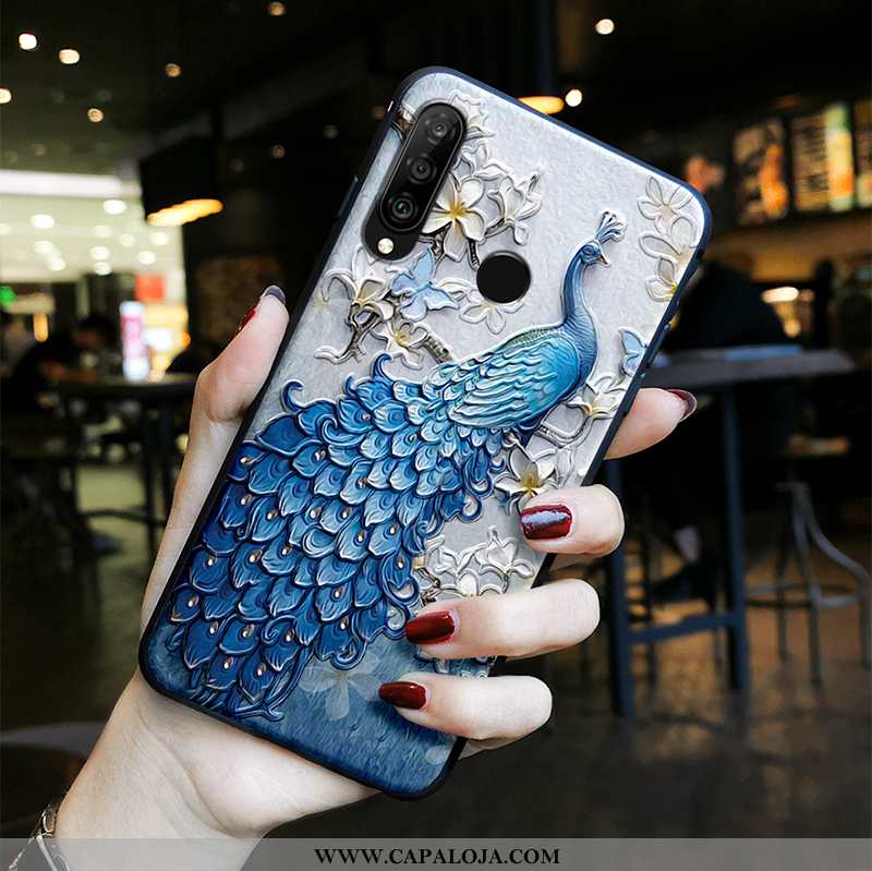 Capas Huawei P30 Lite Silicone Antiqueda Masculino Completa Azul, Capa Huawei P30 Lite Fosco Comprar