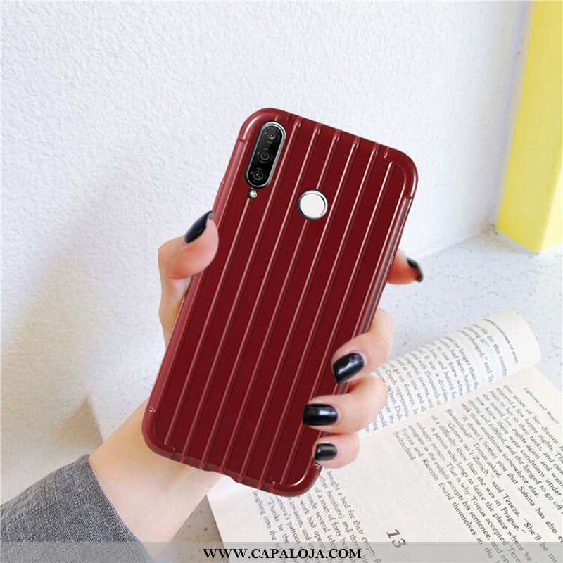 Capas Huawei P30 Lite Silicone Cases Antiqueda Bordô, Capa Huawei P30 Lite Personalizado Baratos