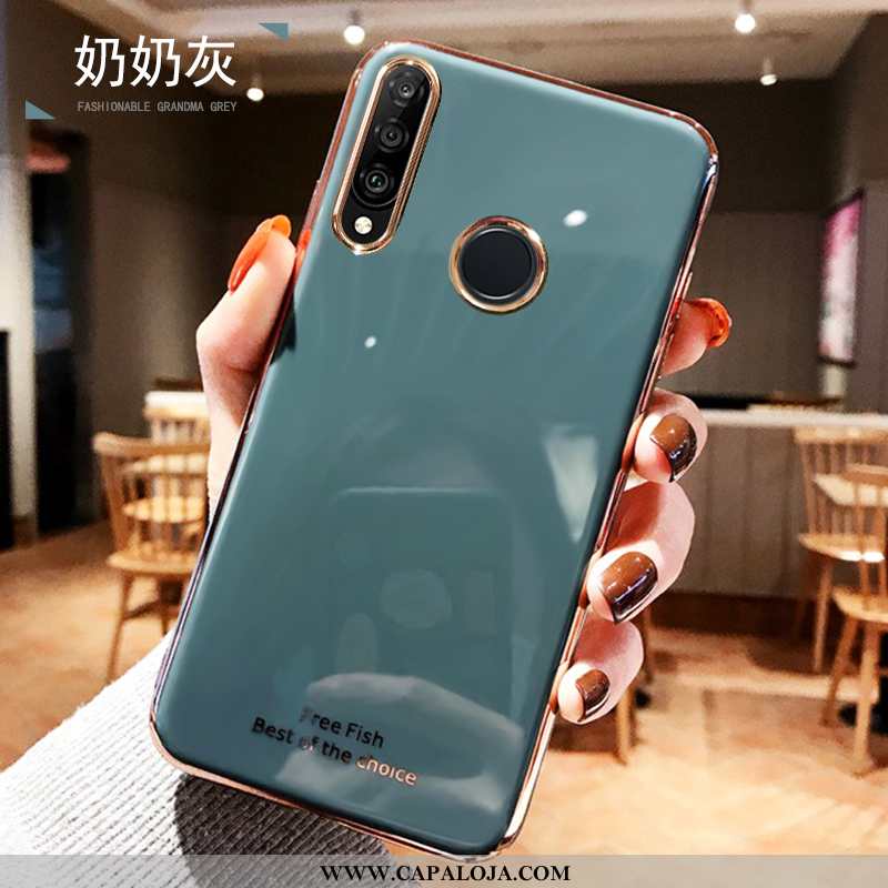 Capas Huawei P30 Lite Slim Telemóvel Personalizada Silicone Bege, Capa Huawei P30 Lite Soft Promoção