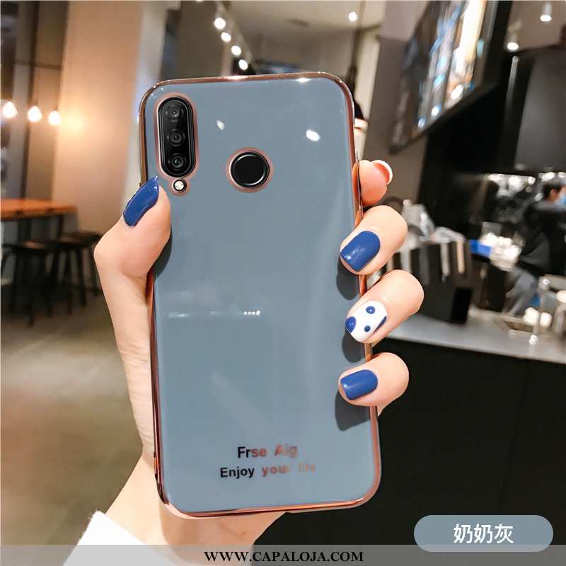 Capas Huawei P30 Lite Soft De Grau Malha Vaca Rosa, Capa Huawei P30 Lite Protetoras Venda