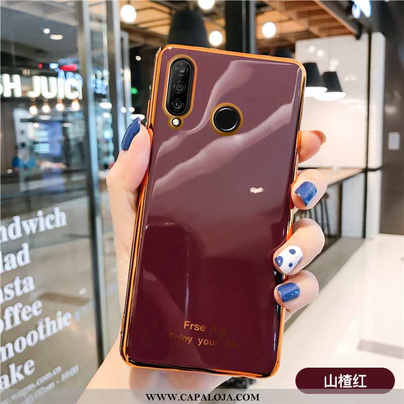 Capas Huawei P30 Lite Soft De Grau Malha Vaca Rosa, Capa Huawei P30 Lite Protetoras Venda