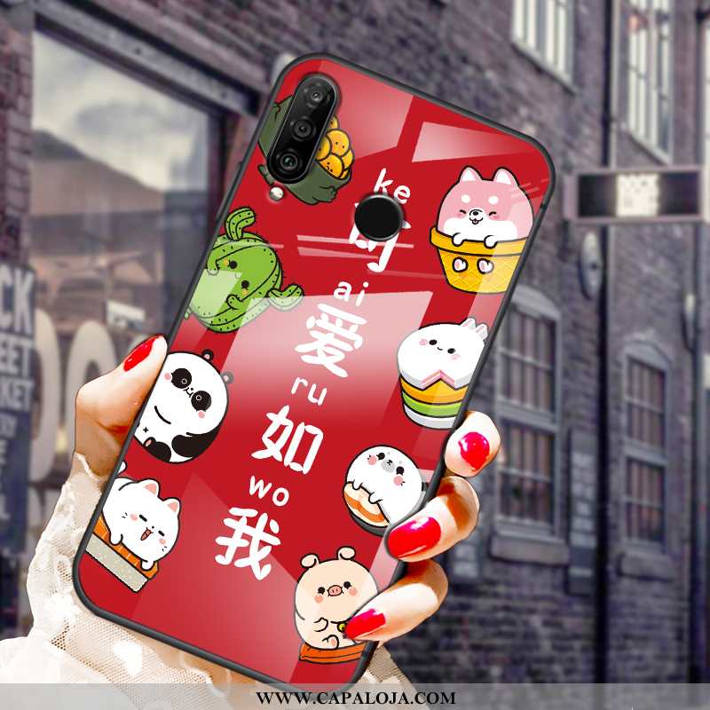 Capas Huawei P30 Lite Xl Desenho Animado Antiqueda Protetoras Telemóvel Rosa, Capa Huawei P30 Lite X