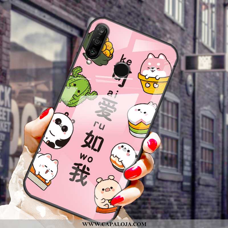 Capas Huawei P30 Lite Xl Desenho Animado Antiqueda Protetoras Telemóvel Rosa, Capa Huawei P30 Lite X