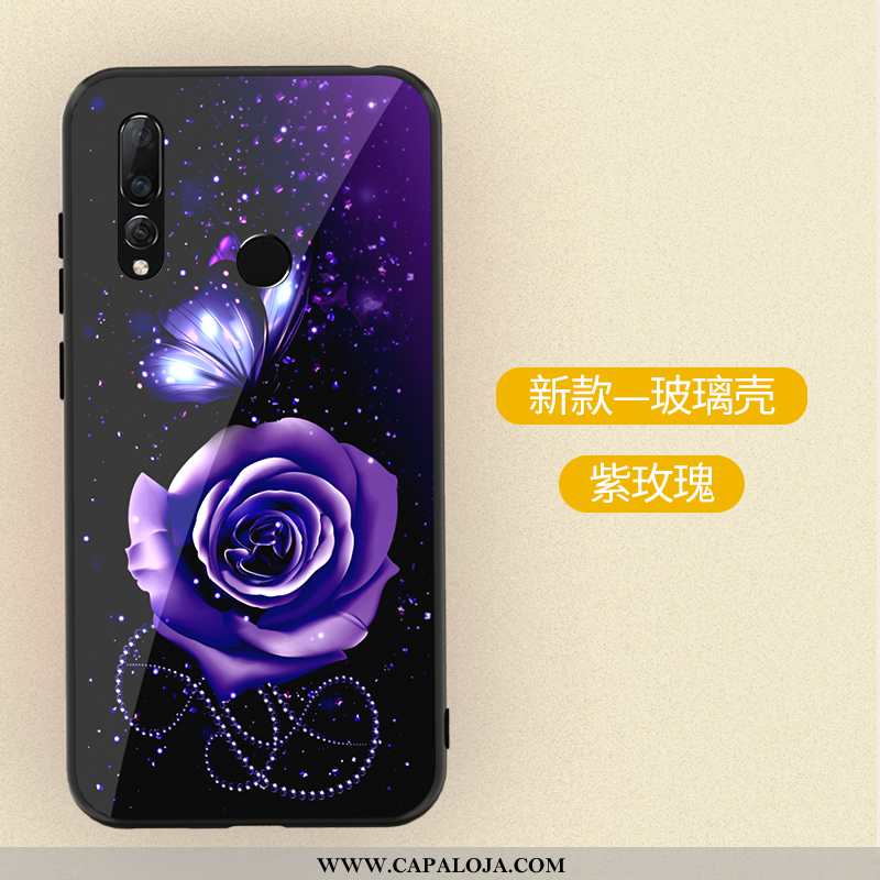 Capas Huawei P30 Lite Xl Fosco Vidro Novas Feminino Roxo, Capa Huawei P30 Lite Xl Cordao Online