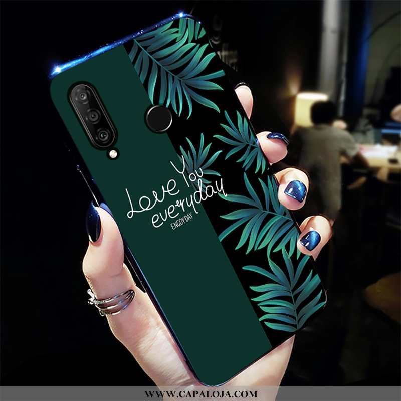 Capas Huawei P30 Lite Xl Protetoras Feminino Tendencia Telemóvel Verde, Capa Huawei P30 Lite Xl Pers