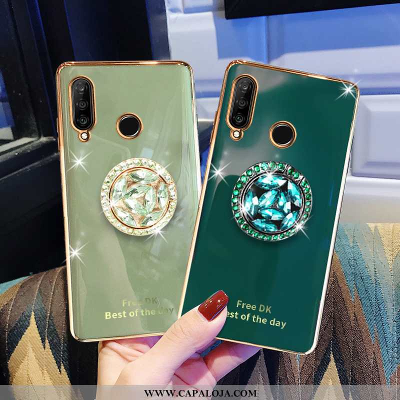 Capas Huawei P30 Lite Xl Protetoras Primavera Cinza Tendencia Verde, Capa Huawei P30 Lite Xl Slim Co