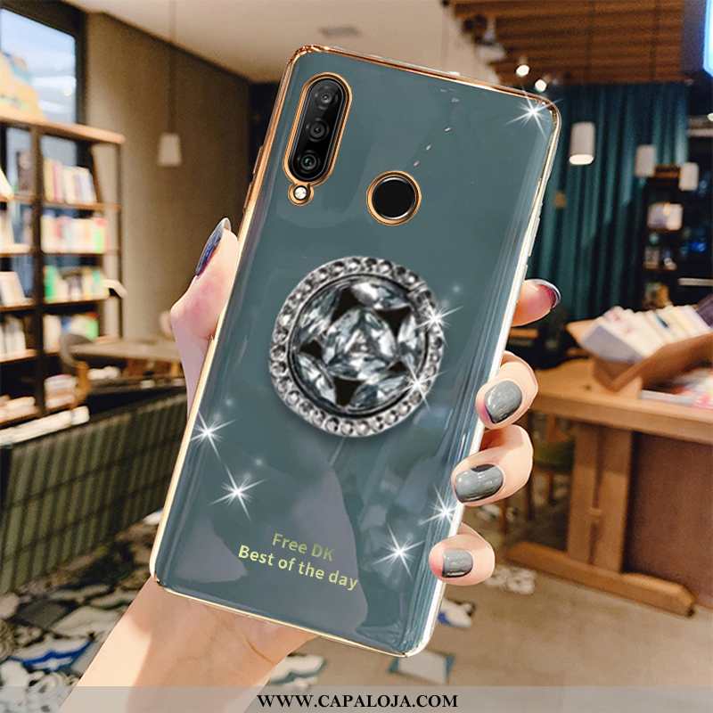 Capas Huawei P30 Lite Xl Protetoras Primavera Cinza Tendencia Verde, Capa Huawei P30 Lite Xl Slim Co