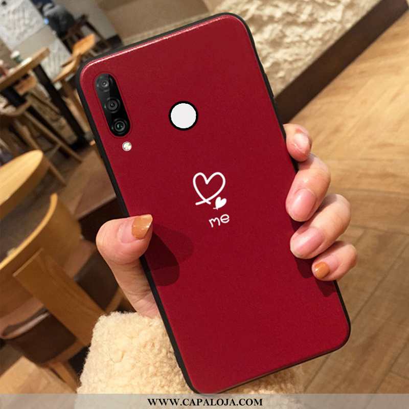 Capas Huawei P30 Lite Xl Silicone Casal Completa Telemóvel Bordô, Capa Huawei P30 Lite Xl Tendencia 