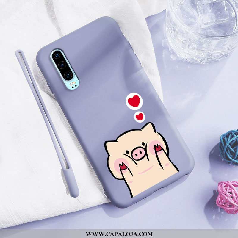 Capas Huawei P30 Personalizada Malha Estiloso Vermelho, Capa Huawei P30 Desenho Animado Online