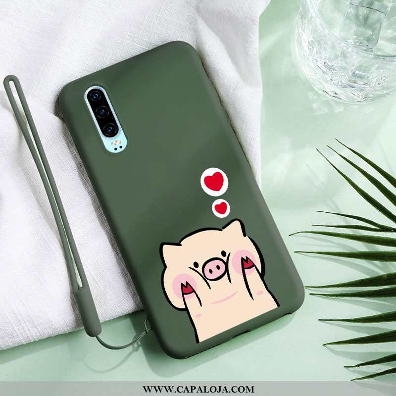 Capas Huawei P30 Personalizada Malha Estiloso Vermelho, Capa Huawei P30 Desenho Animado Online