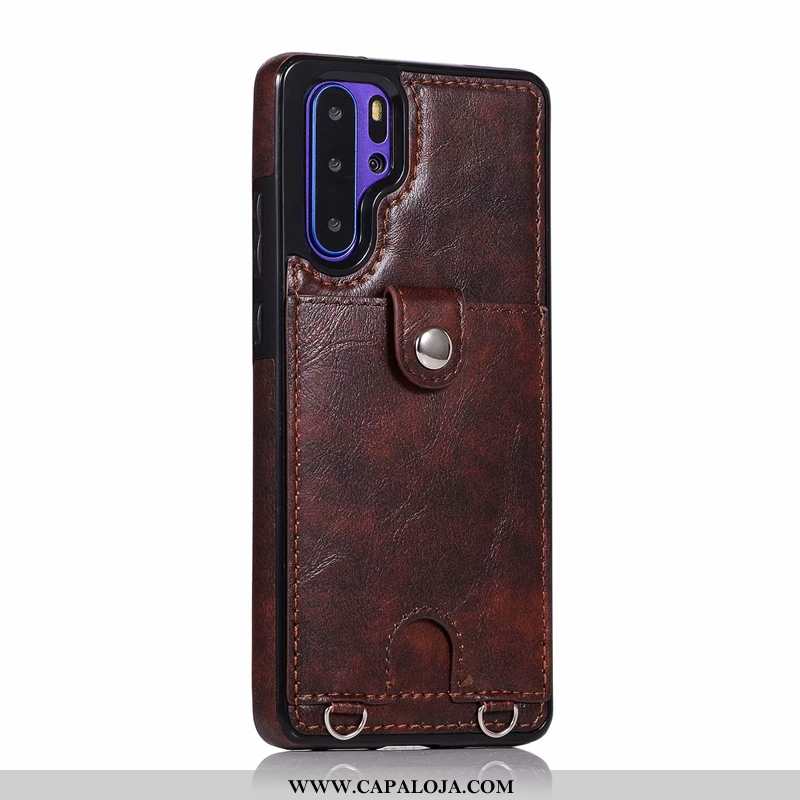 Capas Huawei P30 Pro Cordao Nova Feminino Cases Bordô, Capa Huawei P30 Pro Couro Promoção