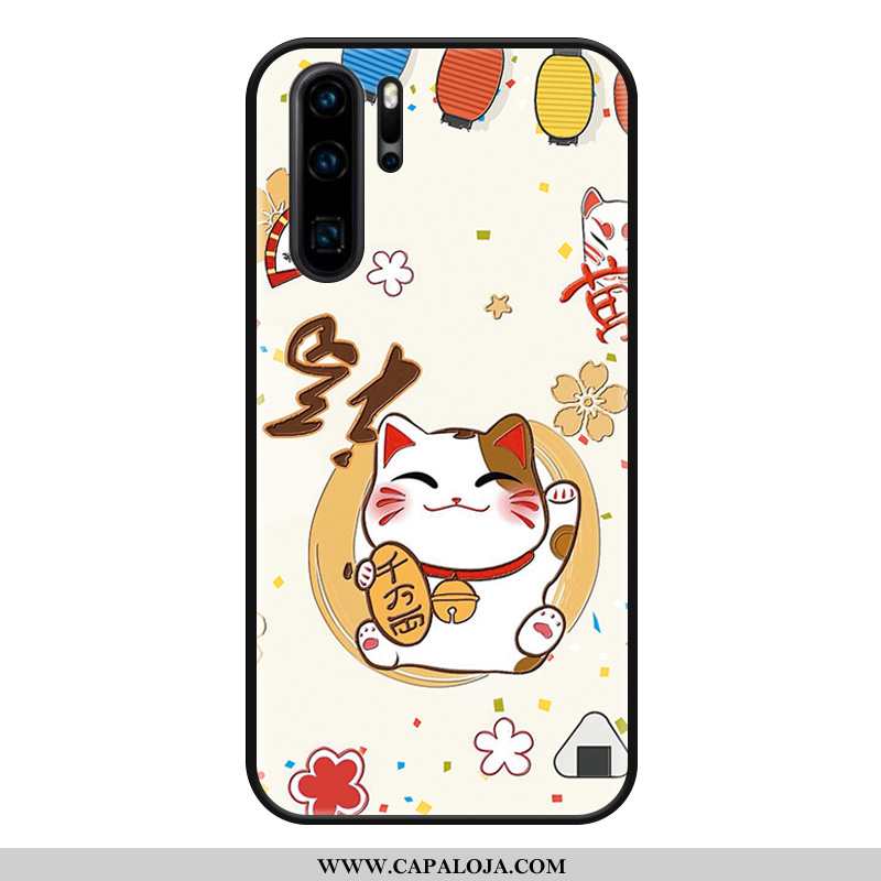 Capas Huawei P30 Pro Personalizada Antiqueda Gato Fosco Vermelho, Capa Huawei P30 Pro Criativas Bara