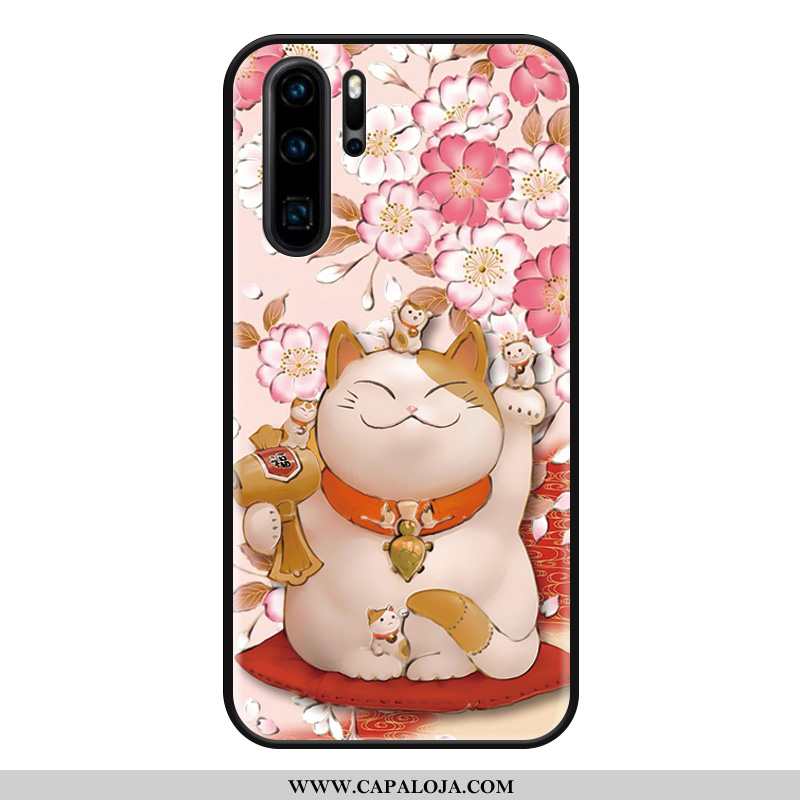 Capas Huawei P30 Pro Personalizada Antiqueda Gato Fosco Vermelho, Capa Huawei P30 Pro Criativas Bara