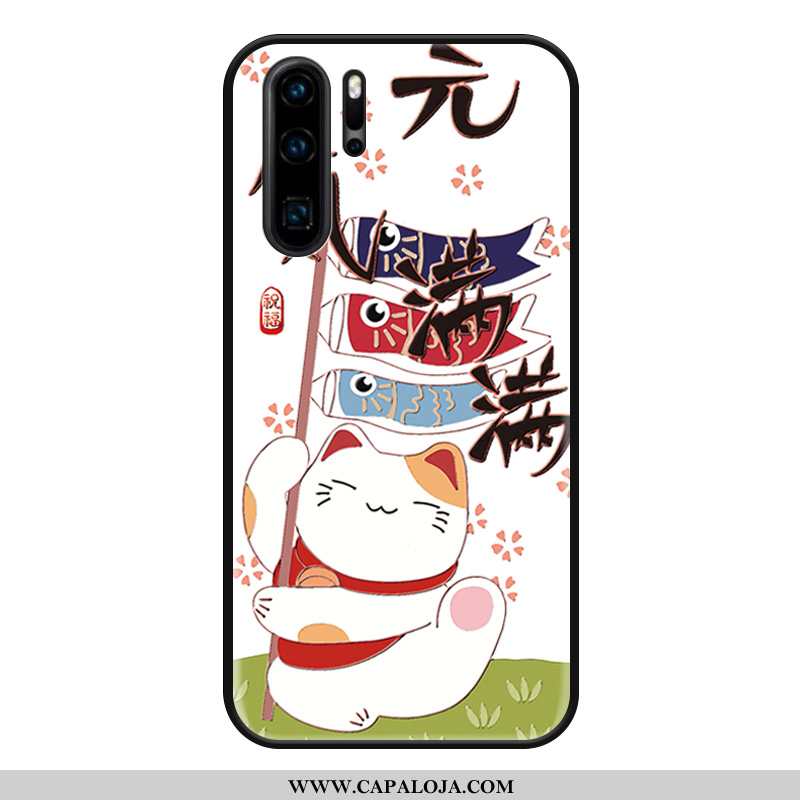 Capas Huawei P30 Pro Personalizada Antiqueda Gato Fosco Vermelho, Capa Huawei P30 Pro Criativas Bara