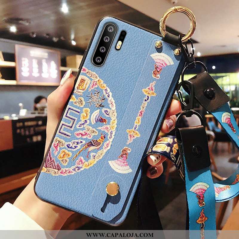 Capas Huawei P30 Pro Silicone Feminino Midi Azul, Capa Huawei P30 Pro Cordao Online