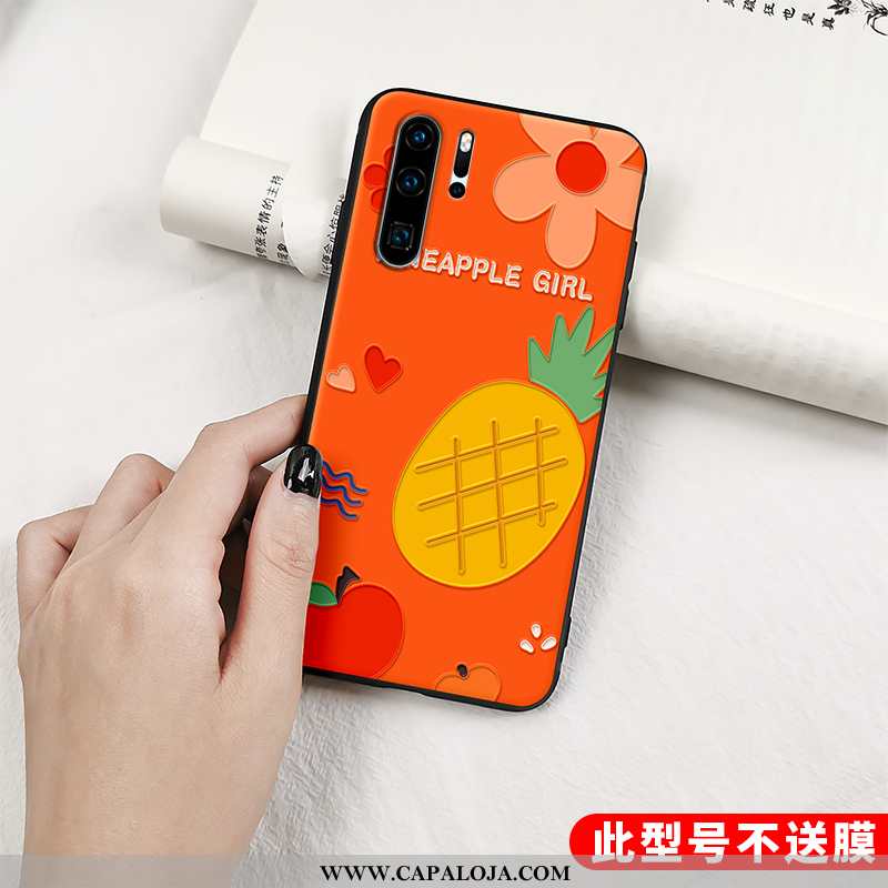 Capas Huawei P30 Pro Silicone Protetoras Antiqueda Criativas Laranja, Capa Huawei P30 Pro Fosco Prom