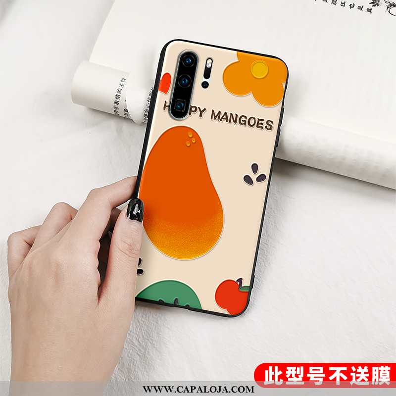 Capas Huawei P30 Pro Silicone Protetoras Antiqueda Criativas Laranja, Capa Huawei P30 Pro Fosco Prom