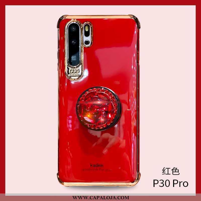 Capas Huawei P30 Pro Silicone Rosa Feminino Vermelha Branco, Capa Huawei P30 Pro Strass Barato