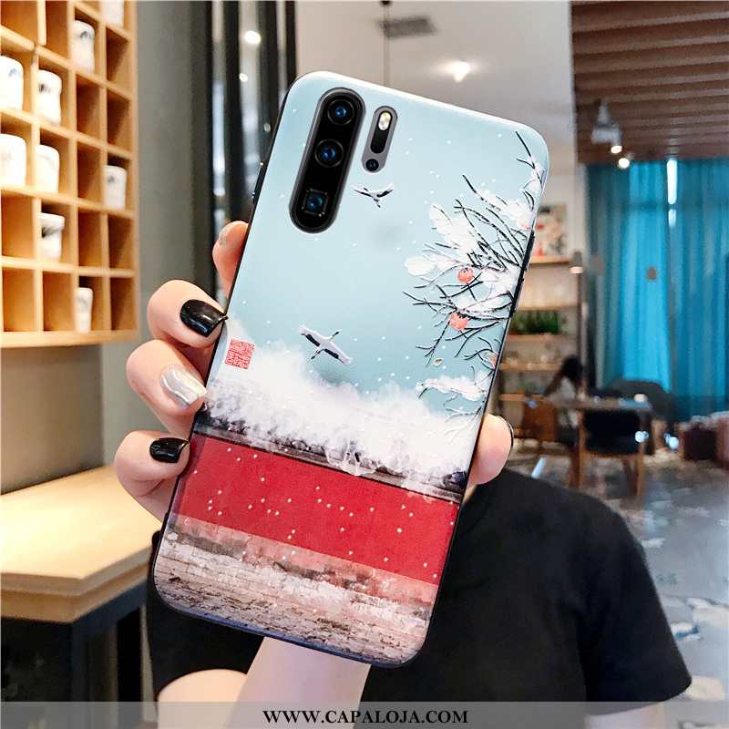 Capas Huawei P30 Pro Silicone Tendencia Protetoras Feminino Azul, Capa Huawei P30 Pro Criativas Comp