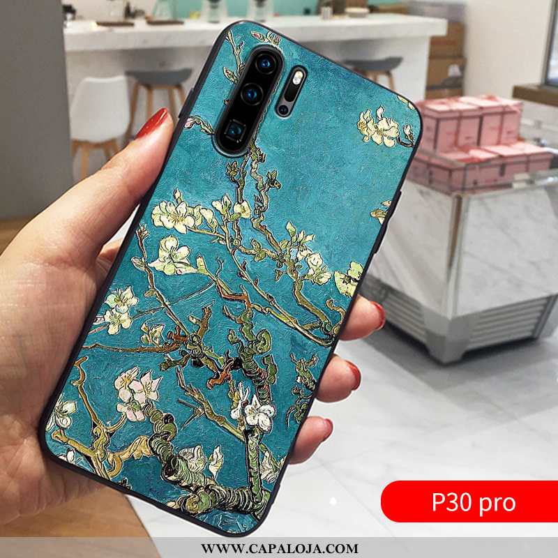 Capas Huawei P30 Pro Tendencia Protetoras Cases Fosco Azul Escuro, Capa Huawei P30 Pro Soft Baratas