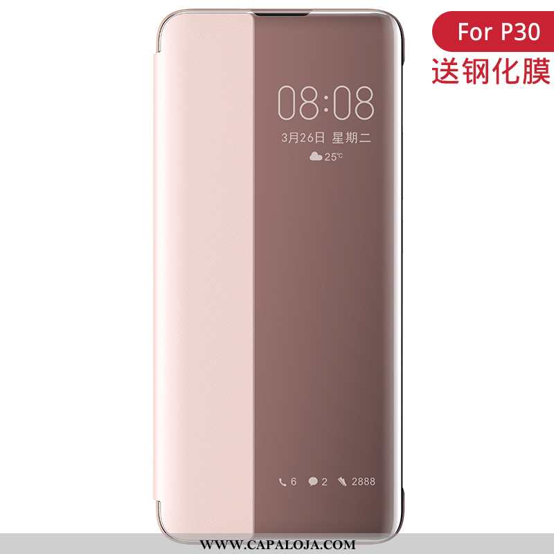 Capas Huawei P30 Protetoras Inteligente Original Feminino Vermelho, Capa Huawei P30 Acessorios Barat