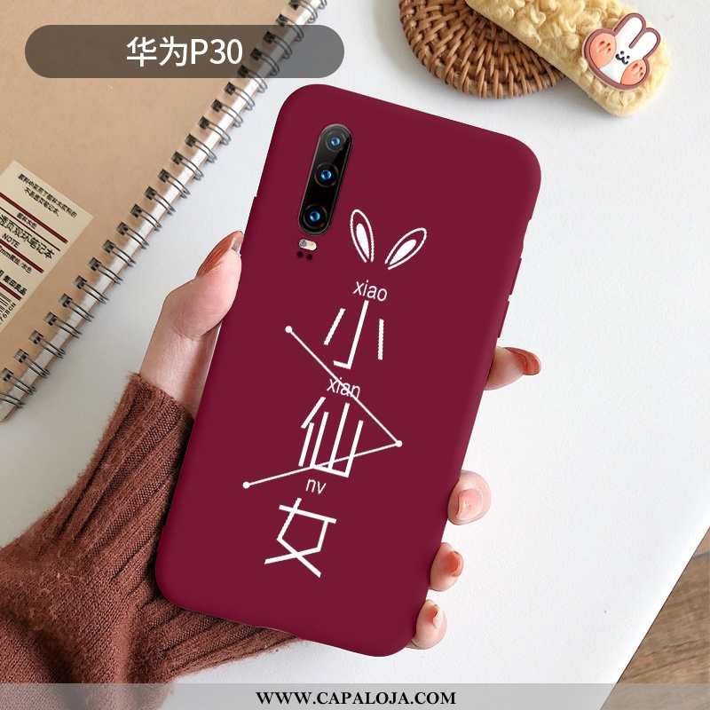 Capas Huawei P30 Slim Minimalista Claro Protetoras Vermelho, Capa Huawei P30 Soft Online