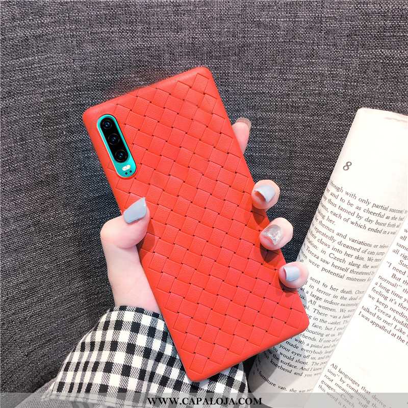 Capas Huawei P30 Soft Fosco Cases Calor Vermelho, Capa Huawei P30 Protetoras Barato