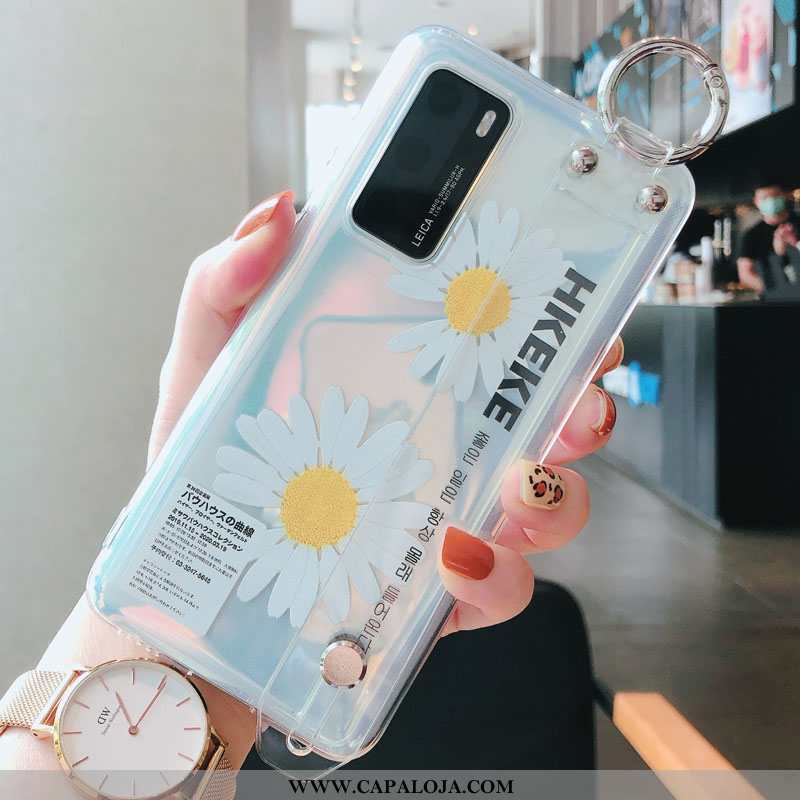 Capas Huawei P40 Clara Telinha Wrisband Cases Rosa, Capa Huawei P40 Tendencia Venda