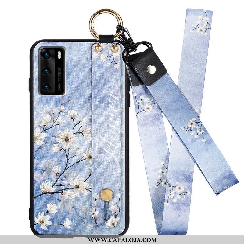 Capas Huawei P40 Criativas Soft Nova Telemóvel Azul, Capa Huawei P40 Slim Barato