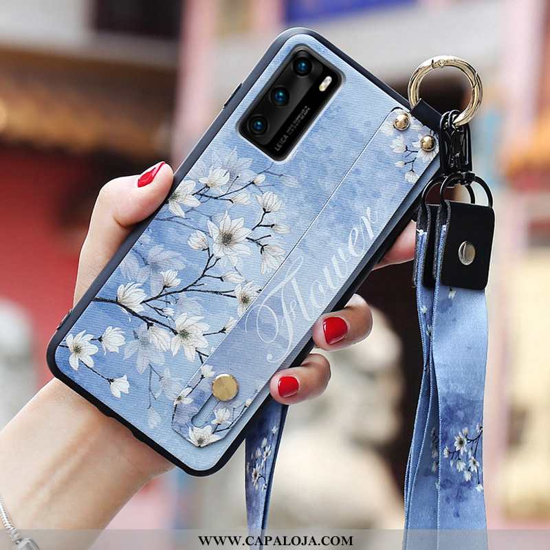 Capas Huawei P40 Criativas Soft Nova Telemóvel Azul, Capa Huawei P40 Slim Barato