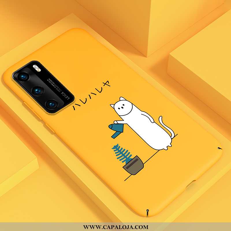 Capas Huawei P40 Fosco Desenho Animado Vermelha Malha Amarelo, Capa Huawei P40 Personalizado Barato