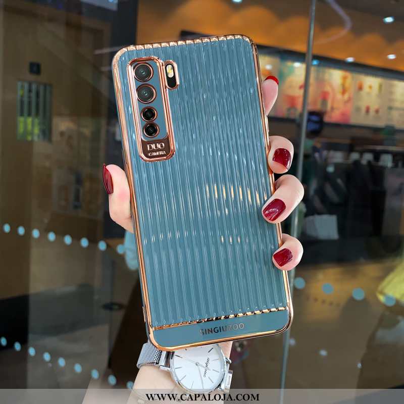 Capas Huawei P40 Lite 5g Criativas Feminino Personalizada Azul, Capa Huawei P40 Lite 5g Tendencia Ve