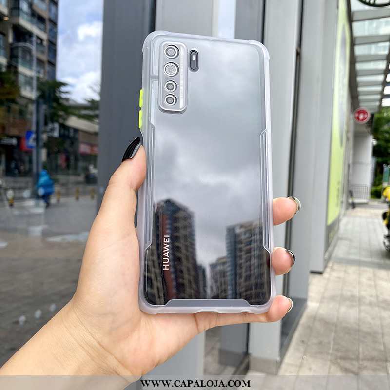 Capas Huawei P40 Lite 5g Estilosas Antiqueda Silicone Tendencia Verde, Capa Huawei P40 Lite 5g Clara