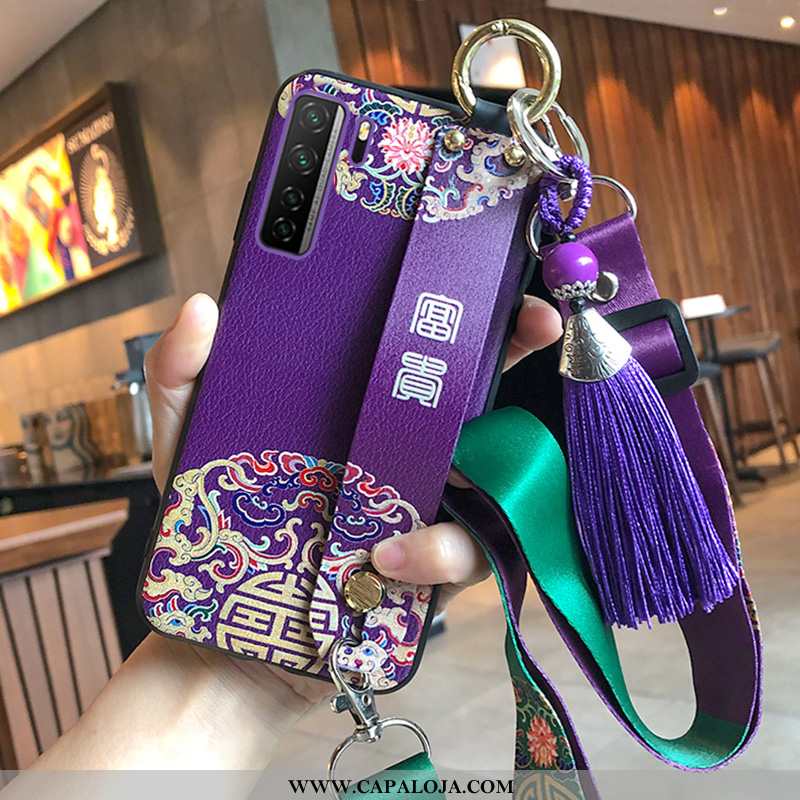 Capas Huawei P40 Lite 5g Personalizado Antiqueda Midi Telemóvel Roxo, Capa Huawei P40 Lite 5g Tenden