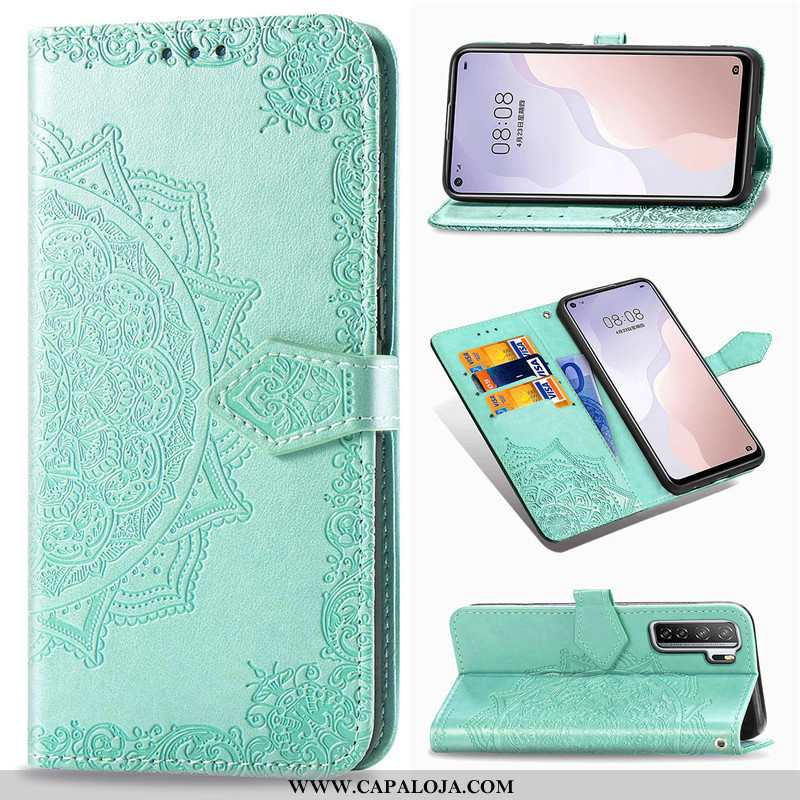 Capas Huawei P40 Lite 5g Protetoras Couro Verde Telemóvel, Capa Huawei P40 Lite 5g Cordao Baratas