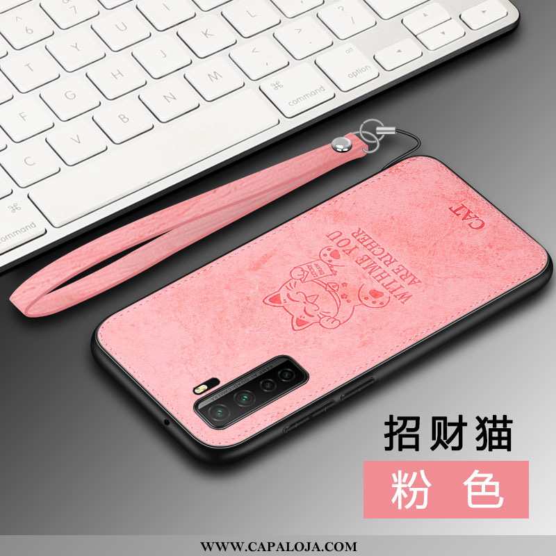 Capas Huawei P40 Lite 5g Protetoras Gato Completa Antiqueda Rosa, Capa Huawei P40 Lite 5g Tendencia 