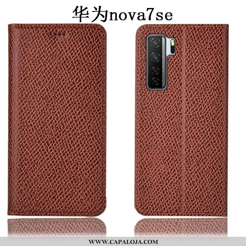 Capas Huawei P40 Lite 5g Protetoras Telemóvel Cases Vermelho, Capa Huawei P40 Lite 5g Couro Genuíno 