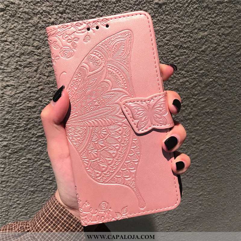 Capas Huawei P40 Lite Couro Feminino Rosa Lisas, Capa Huawei P40 Lite Protetoras Online